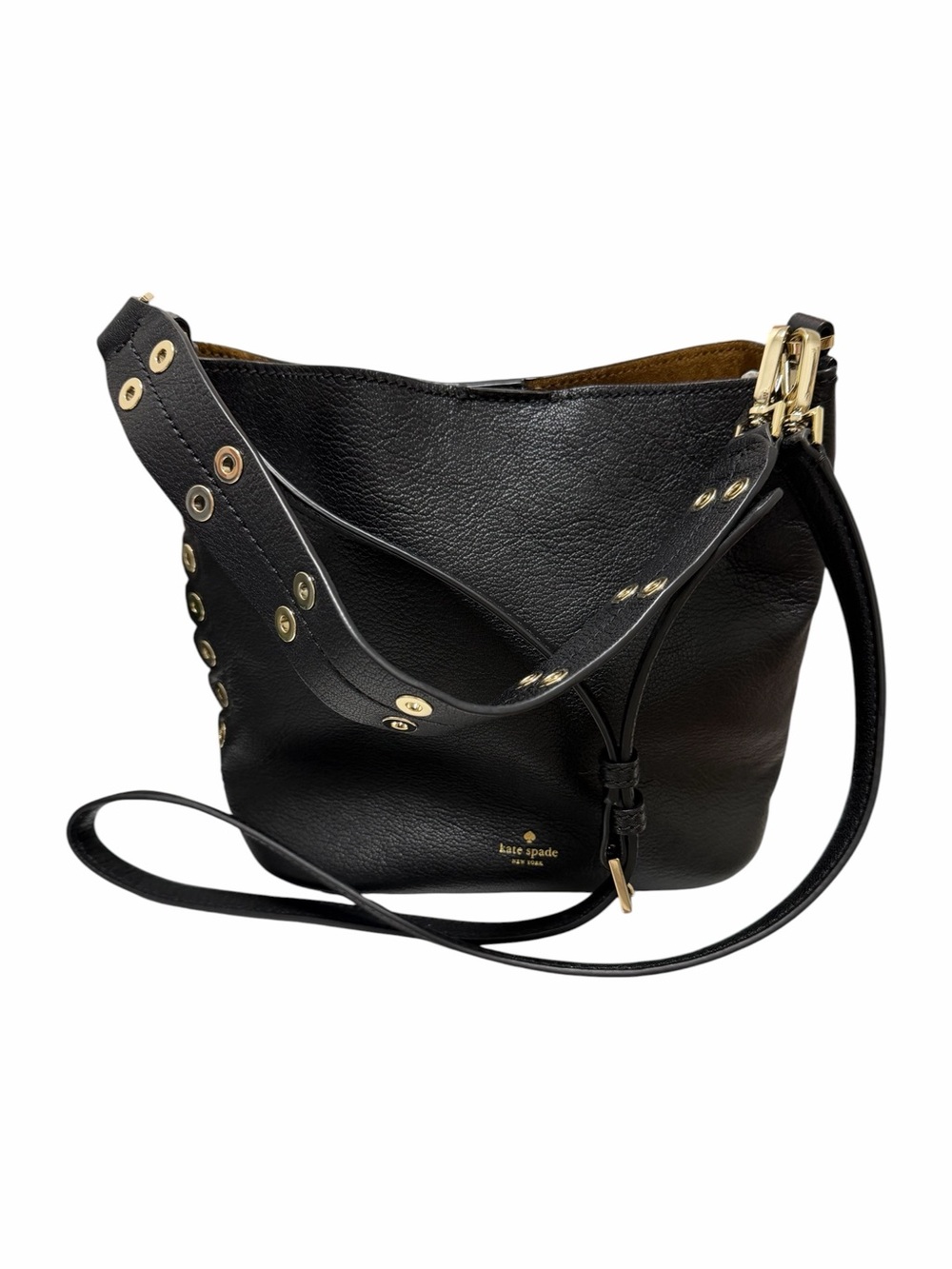 Kate Spade Pebbled Black Leather Satchel Handbag